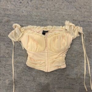 Windsor Cream Off-Shoulder Top